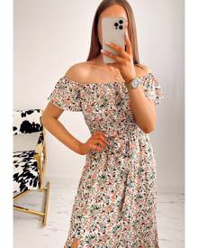 IKRUSH Tinsley Off Shoulder  Maxi Dress FLORAL UK 10