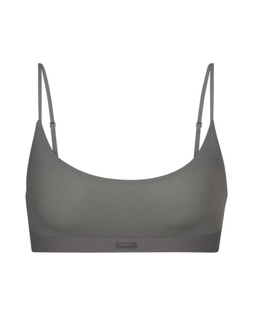 Lindex Petite seamless bralette with lace back detail in dusty