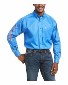 Men's Team Logo Twill Classic Fit Shirt in Multi Print, Size: Large_Tall by Ariat