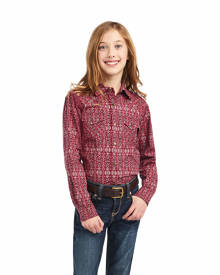 Kid's REAL Alma Shirt in Print, Size: XS by Ariat