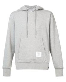Thom Browne stripe-detail cotton jersey hoodie