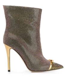 Marco De Vincenzo iridescent studded 100mm leather boots