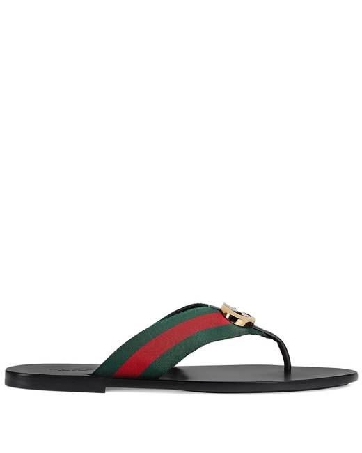 gucci red thong sandals