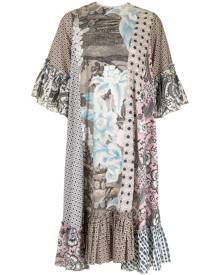 Biyan patchwork-panelled dress