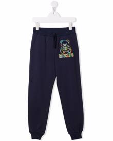 Moschino Kids embroidered-logo tapered trousers