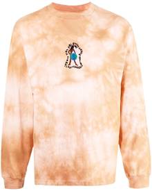 CARNE BOLLENTE embroidered-motif tie-dye sweatshirt