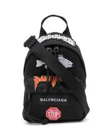 Balenciaga patch-detail crossbody backpack
