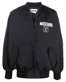Moschino logo-print bomber-jacket