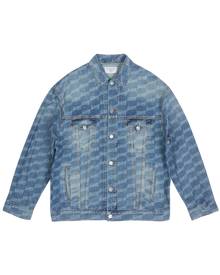 Balenciaga logo-print washed denim jacket
