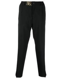 Dolce & Gabbana logo-buckle tapered trousers