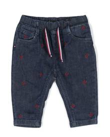 Tommy Hilfiger Junior embroidered-logo tapered trousers