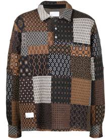 4SDESIGNS patchwork wool shirt