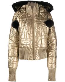 Moose Knuckles x Telfar metallic bomber jacket