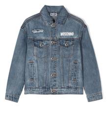 Moschino Kids teddy-print denim jacket