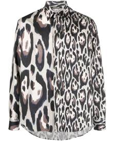 Roberto Cavalli jaguar-print cotton shirt