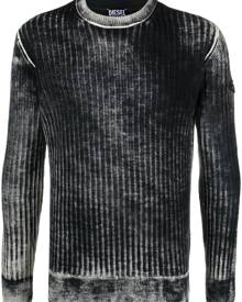 Diesel distressed ribbed-knit jumper
