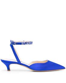 P.A.R.O.S.H. 50mm satin crystal-detail pumps
