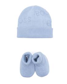 BOSS Kidswear intarsia-knit logo hat set