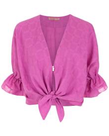 Clube Bossa Rubin tie-front blouse