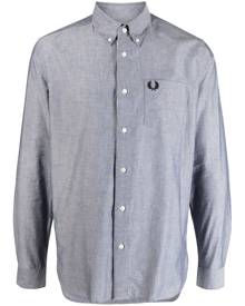 Fred Perry logo-embroidery cotton shirt