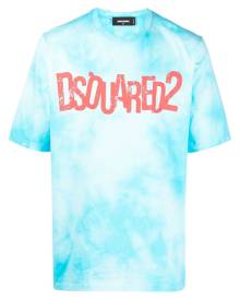 Dsquared2 logo-print tie-dye T-shirt
