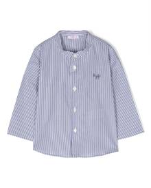 Il Gufo logo-embroidery striped shirt