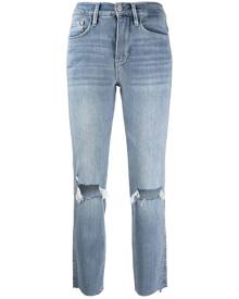 FRAME ripped-knee cropped jeans