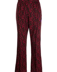 Needles pintuck bold-checked trousers