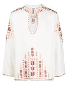 MARANT Ilya geometric-embroidery shirt