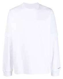 sacai logo-print layered jumper