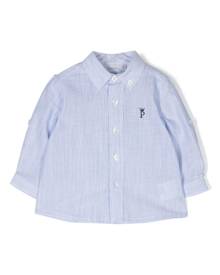 Patachou logo-embroidery striped shirt