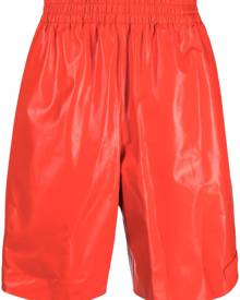 Marni elasticated-waist leather shorts