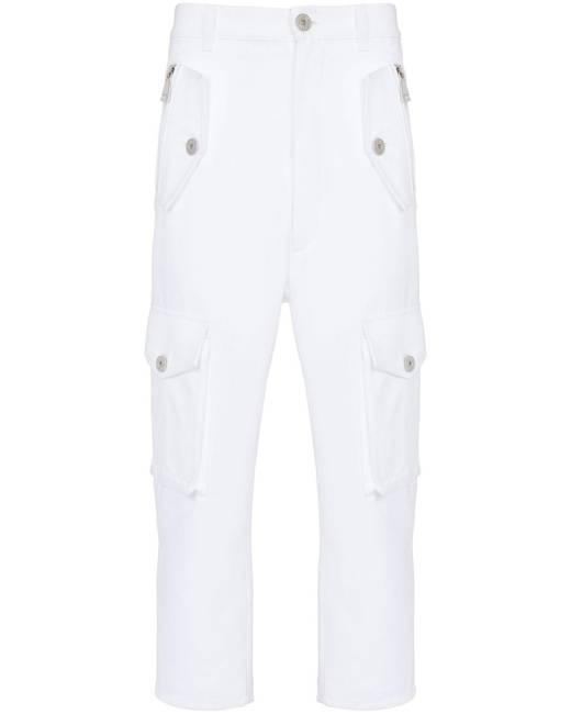 White cargo hot sale pants men