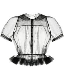 Molly Goddard ruffled polka-dot tulle shirt
