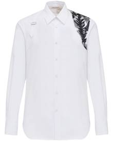 Alexander McQueen leaf-embroidery harness shirt