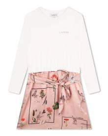 Lanvin Enfant botanical-print organic-cotton A-line dress