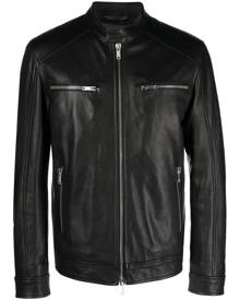DONDUP long-sleeve leather biker jacket