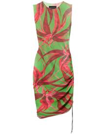 Louisa Ballou botanical-print asymmetric dress