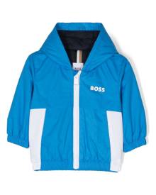 BOSS Kidswear logo-print hooded windbreaker