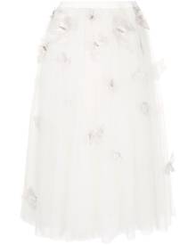 Cynthia Rowley butterflies-appliqué tulle midi skirt