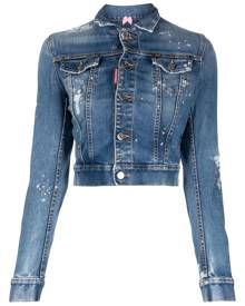 Dsquared2 paint-splattered denim jacket