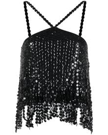 The Attico layered sequin-embellished top