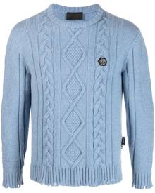 Philipp Plein skull-motif lambswool jumper