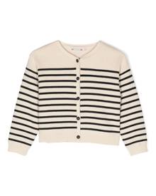 Bonpoint stripe-print merino-cotton blend cardigan