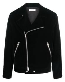 FURSAC zip-up velvet biker jacket