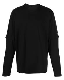 Y-3 logo-patch layered long-sleeve T-shirt