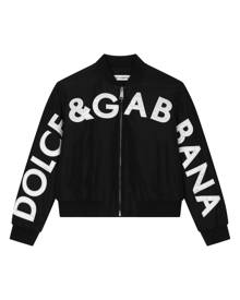 Dolce & Gabbana Kids logo-print bomber jacket