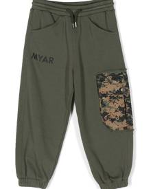 MYAR KIDS camouflage-pocket cotton track pants