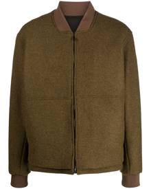 Costumein baseball-collar virgin wool bomber-jacket