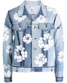 Readymade floral-print patchwork denim jacket